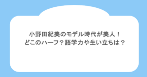 小野田紀美のモデル時代が美人！どこのハーフ？語学力や生い立ちは？